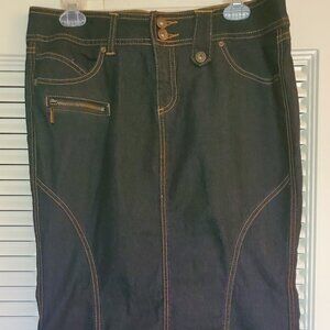 BISOU BISOU long mermaid jean skirt